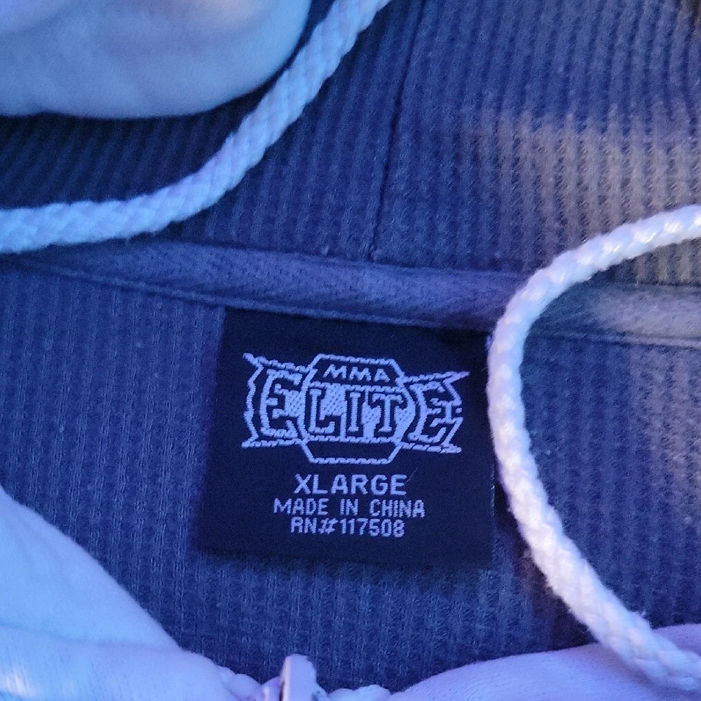 White Cross Design Mma Elite Zip Up - Picture 2 of 5